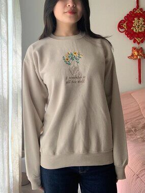 Embroidered Crewneck Sweatshirt from Etsy